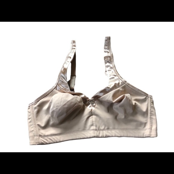 Breezies Full Coverage Satin Trim Wirefree Bra Women's Warm 36C Style# A294620 - Picture 1 of 6